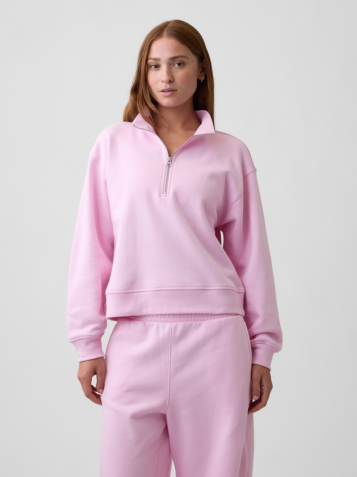 Relaxed Fleece Half-Zip Sweatshirt | Gap Factory