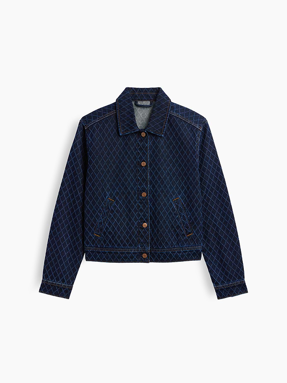 Relaxed Print Denim Jacket