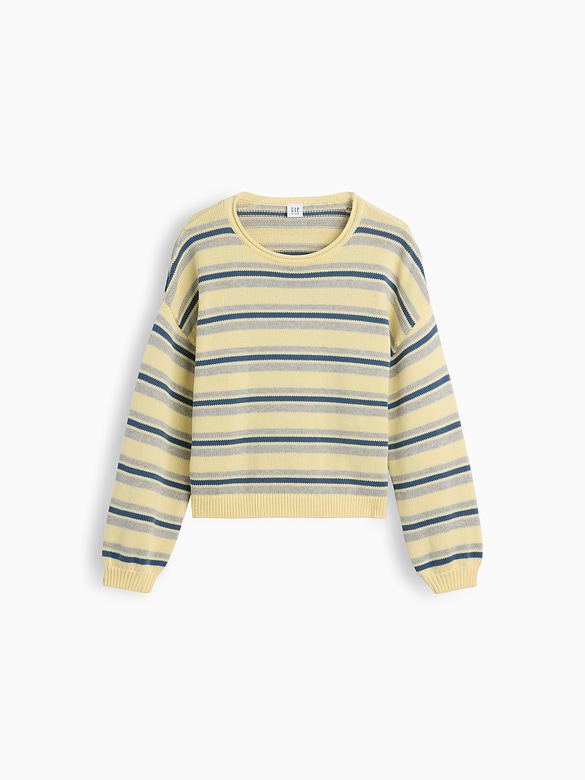 Kids 100% Cotton Oversized Rollneck Sweater