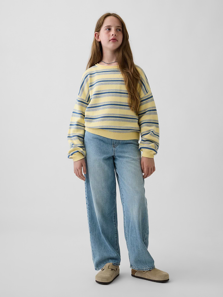 L'image numéro 4 présente Chandail surdimensionné à encolure roulée 100 % coton pour Enfant