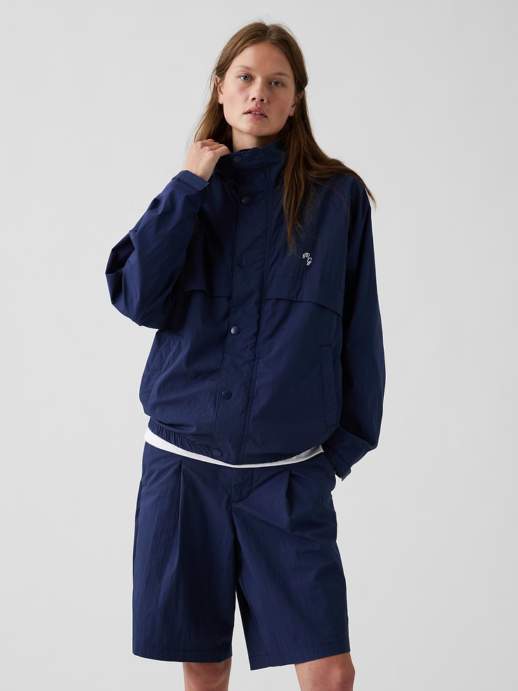 Image number 5 showing, Gap × Malbon Textured Poplin Anorak Jacket