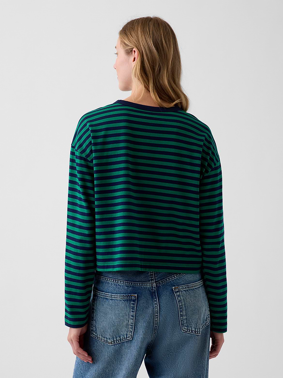 T-shirt surdimensionné court en tricot