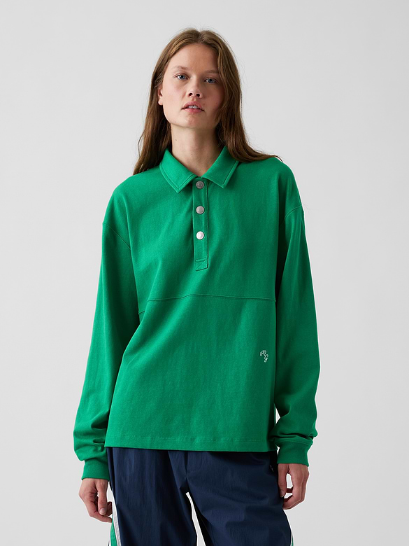 Gap × Malbon Oversized Polo Pullover