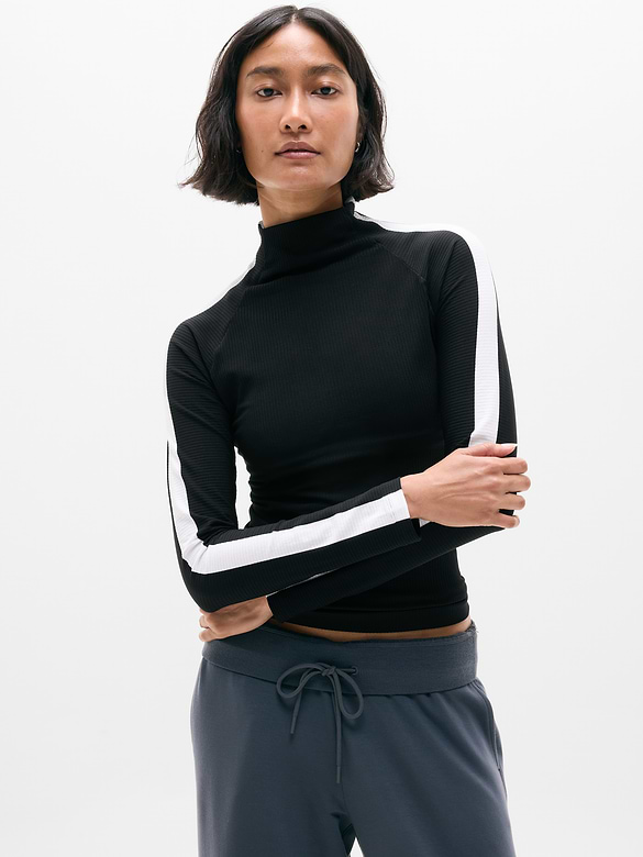 Renew Seamless Mock Neck Top