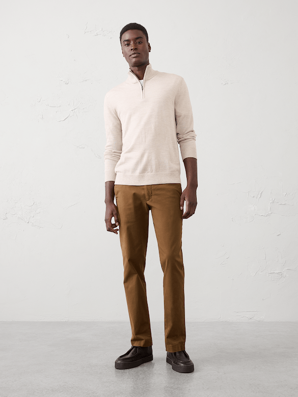 Merino Wool Quarter-Zip Sweater