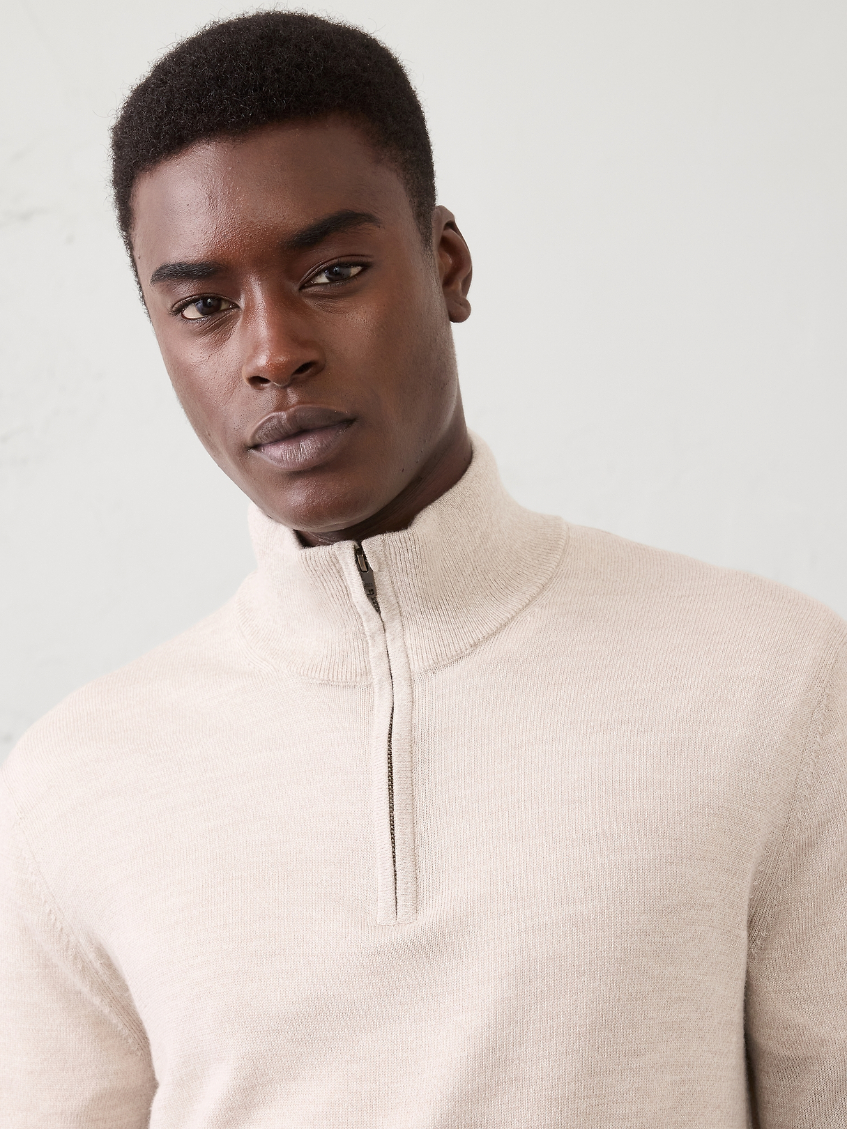 Merino Wool Quarter-Zip Sweater | Banana Republic Factory
