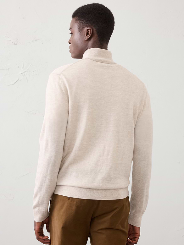 Merino Wool Quarter-Zip Sweater