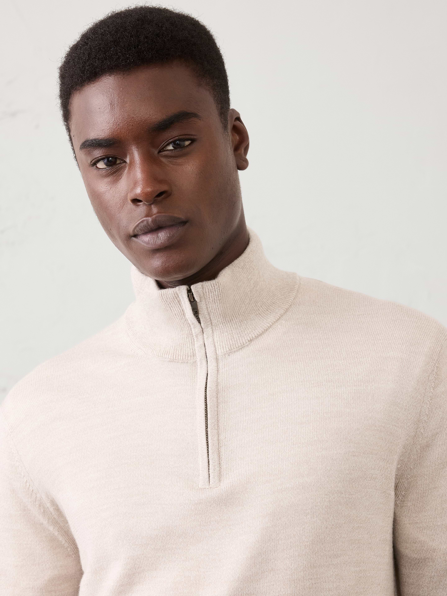 Image number 3 showing, Merino Wool Quarter-Zip Sweater