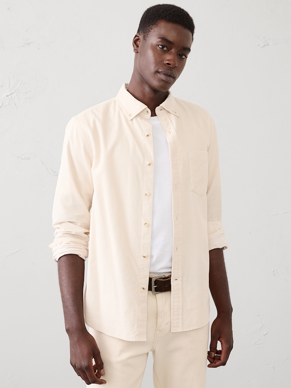 Slim-Fit Fine Wale Corduroy Shirt