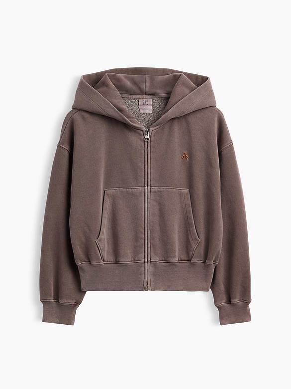 Kids VintageSoft Oversized Logo Zip Hoodie