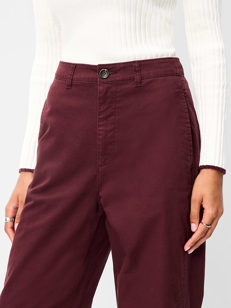 L'image numéro 4 présente Pantalon chino authentique à taille haute