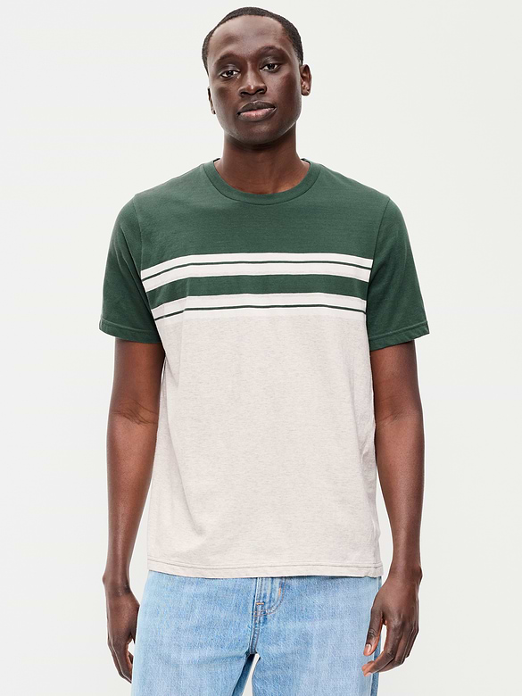 Crew-Neck Striped T-Shirt