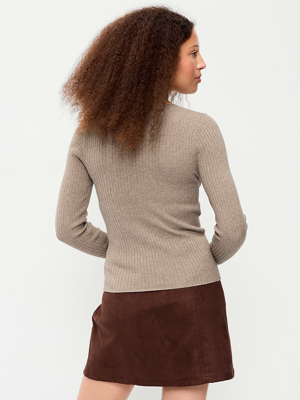 SoSoft Lite Crew-Neck Long-Sleeve Ribbed Top