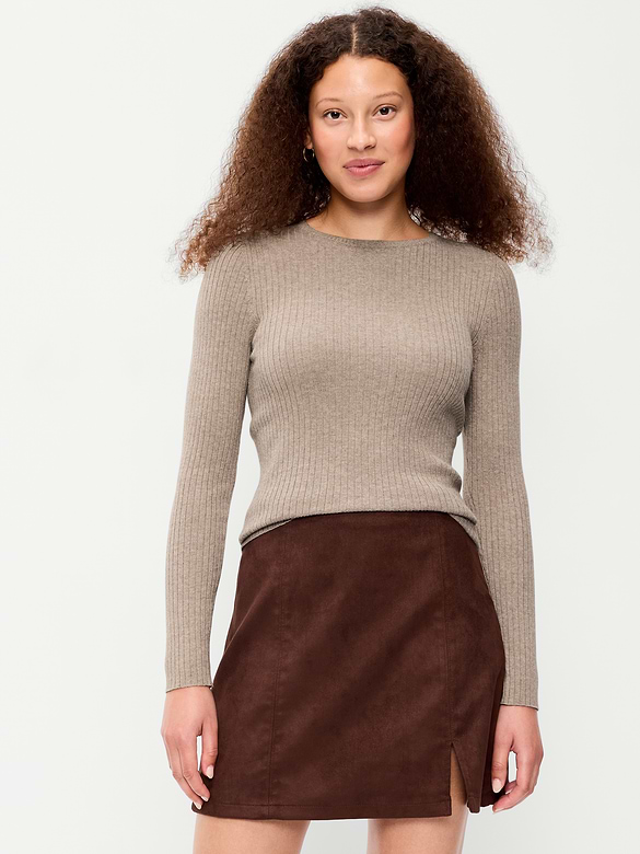 SoSoft Lite Crew-Neck Long-Sleeve Ribbed Top