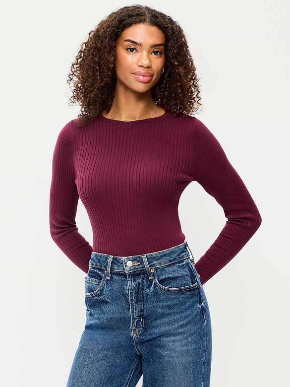 SoSoft Lite Crew-Neck Long-Sleeve Ribbed Top