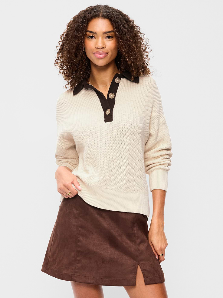 Image number 1 showing, Shaker Polo Sweater
