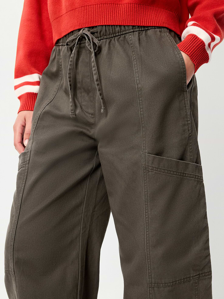 L'image numéro 4 présente Pantalon utilitaire à taille mi-basse extensible
