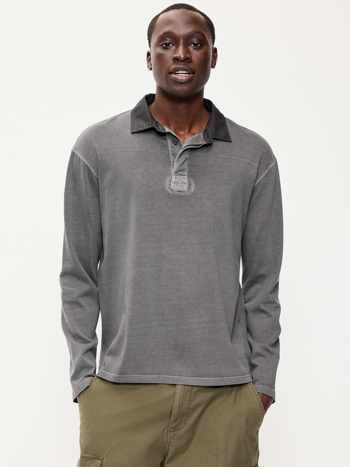 Image number 1 showing, Long-Sleeve Rugby Polo