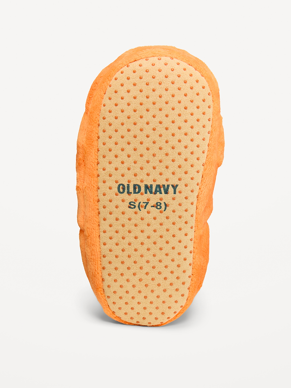 Velour Pumpkin Slippers for Toddler