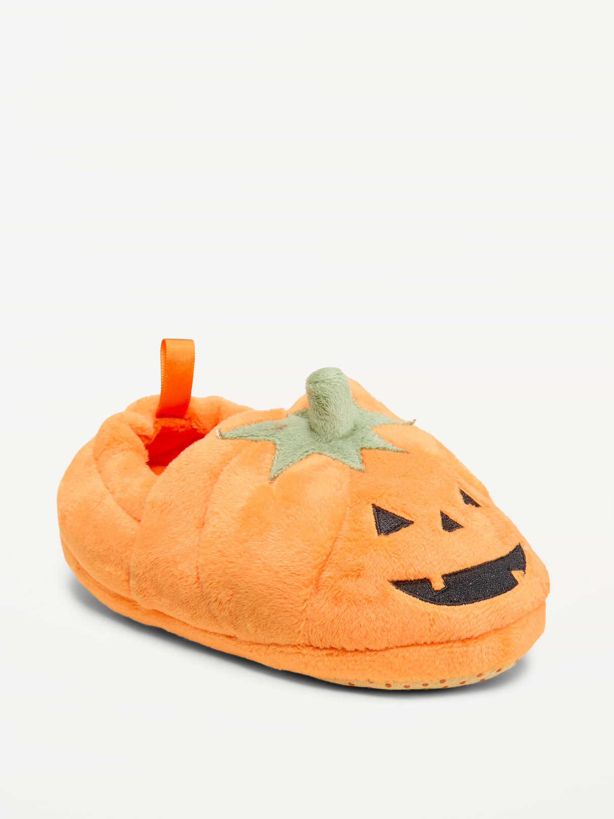 L'image numéro 1 présente Pantoufles en velours à motif de citrouilles pour tout-petit