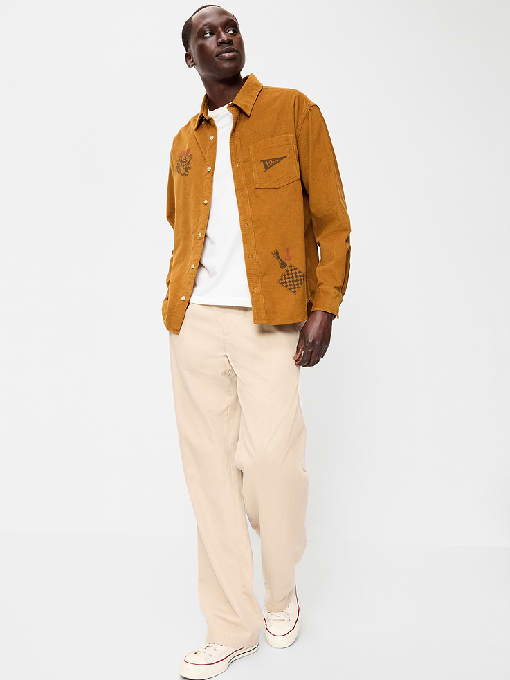 Image number 3 showing, Loose Fit Long-Sleeve Corduroy Shirt