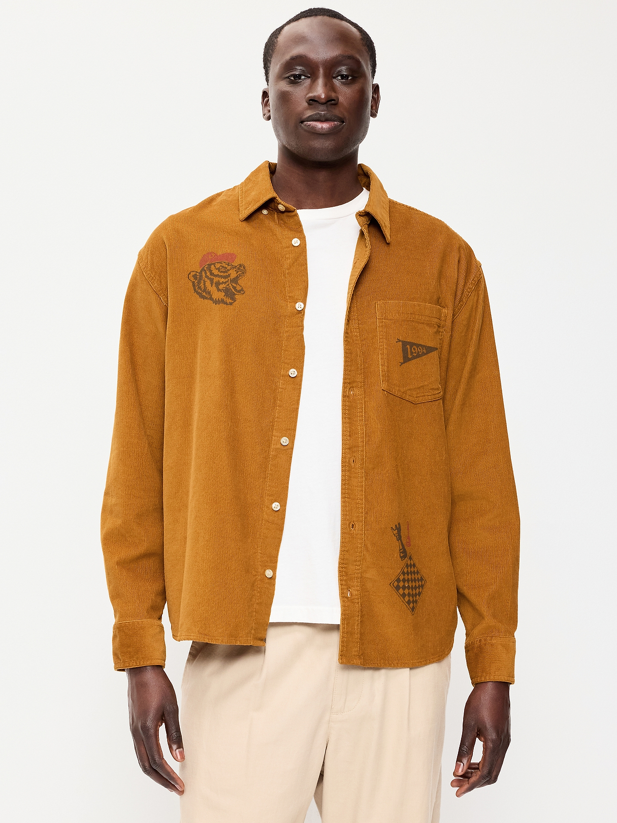 Loose Fit Long-Sleeve Corduroy Shirt | Old Navy