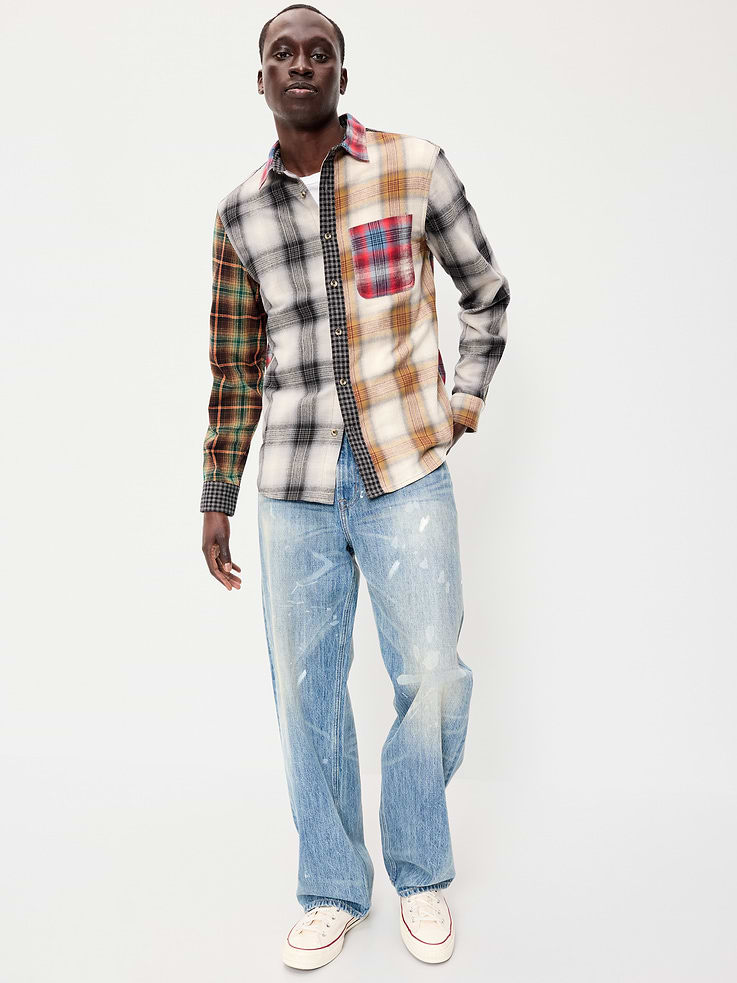 Image number 3 showing, Relaxed Long-Sleeve Plaid Flannel Pocket Shirt