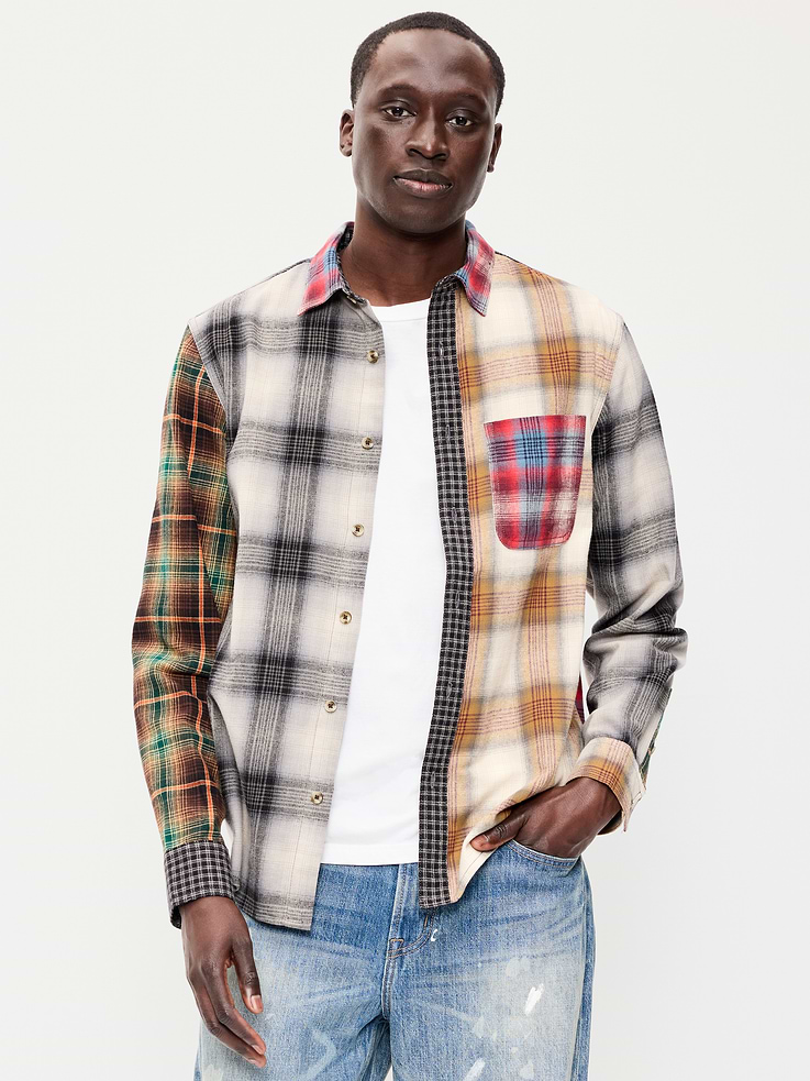Image number 1 showing, Relaxed Long-Sleeve Plaid Flannel Pocket Shirt