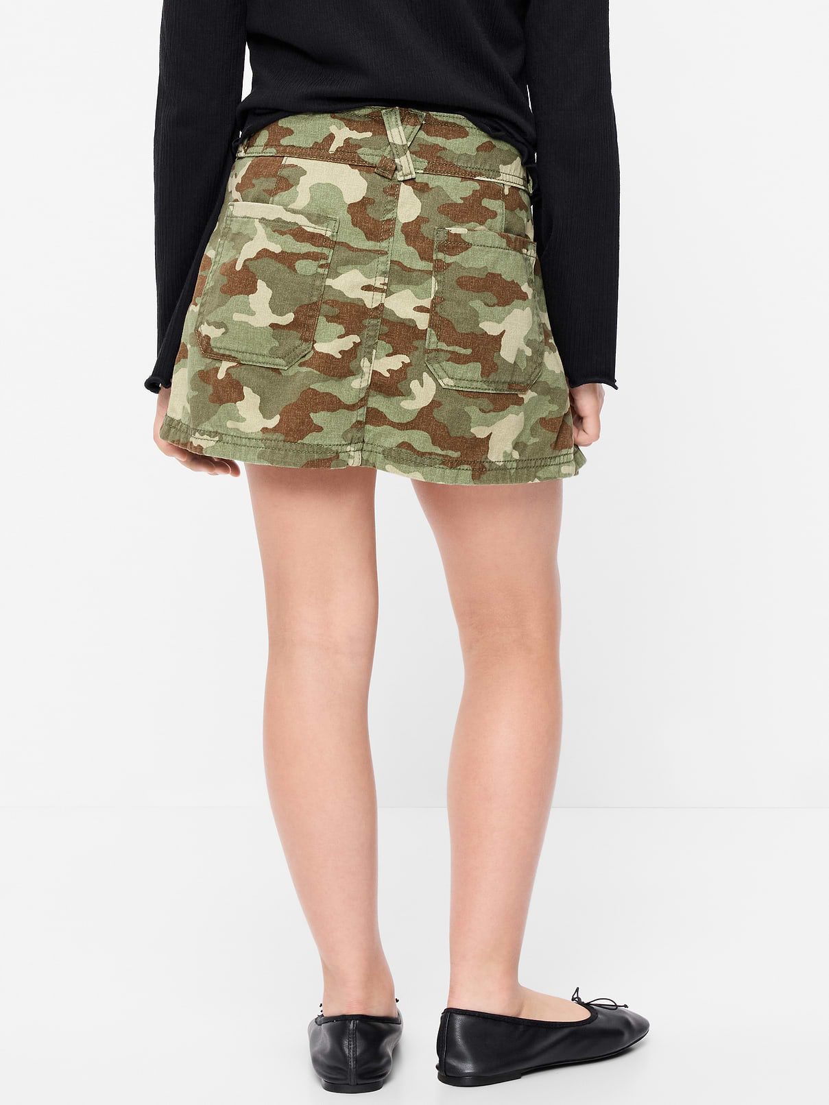 Image number 2 showing, Pleated Utility Twill Skirt for Girls
