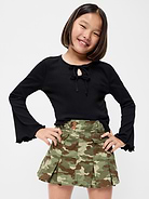 Image number 3 showing, Pleated Utility Twill Skirt for Girls