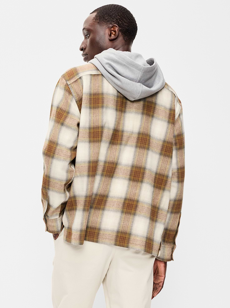 Image number 2 showing, Long-Sleeve Flannel Hooded Shirt