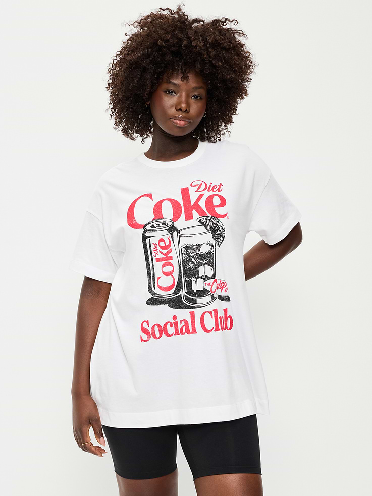 L'image numéro 6 présente T-shirt long surdimensionné Coca Cola®