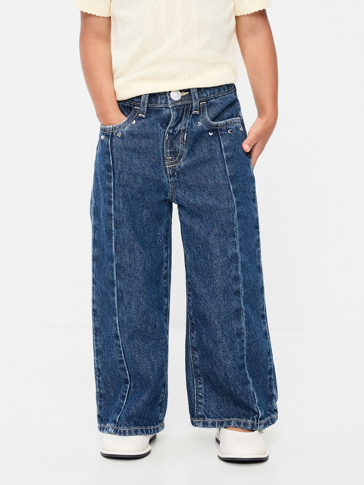 Image number 2 showing, Super Baggy Wide-Leg Jeans for Toddler Girls