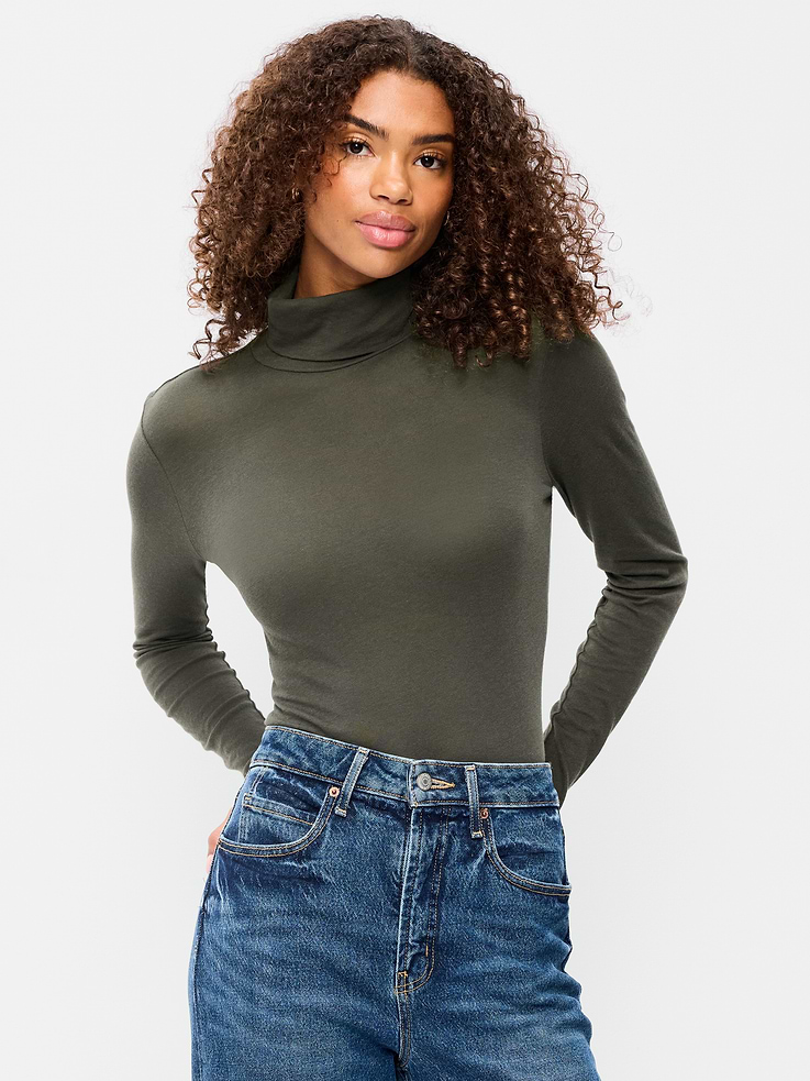 Image number 1 showing, Slim-Fit Ribbed Turtleneck