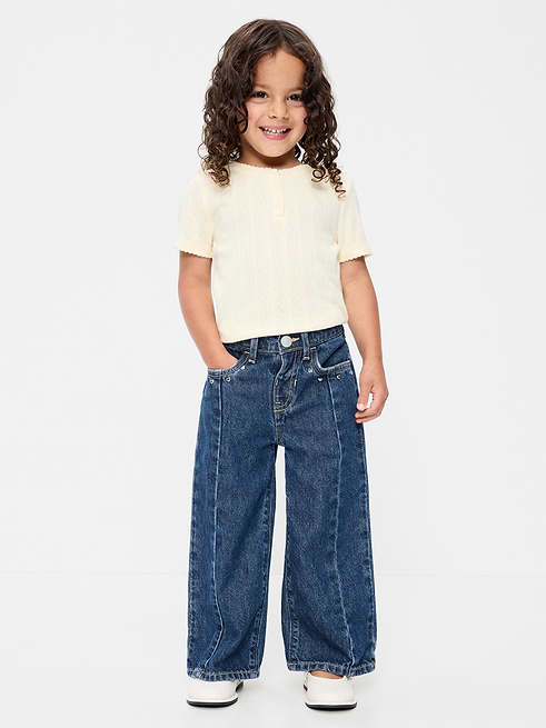 Super Super Baggy Wide-Leg Jeans for Toddler Girls on clearance at Old Navy — 50% off