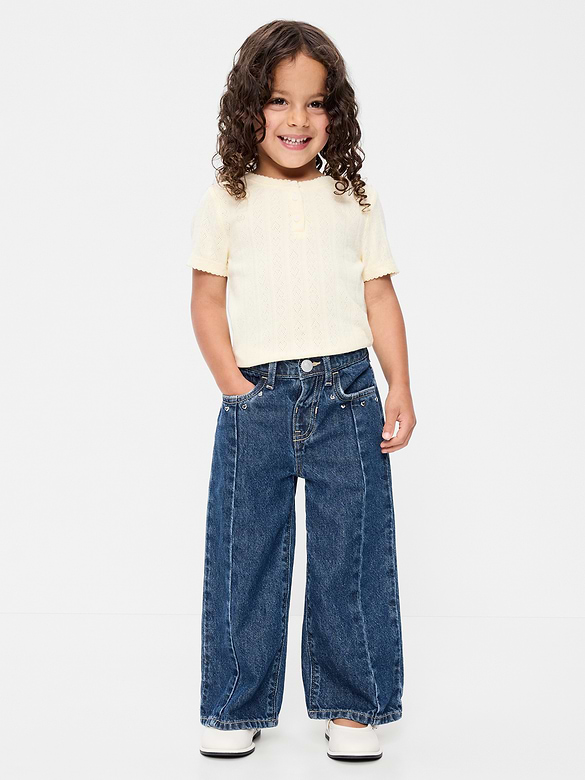 Super Baggy Wide-Leg Jeans for Toddler Girls
