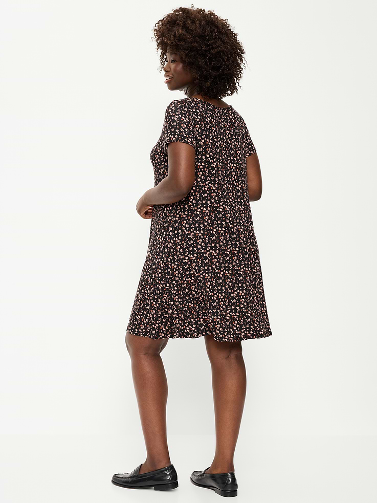 Image number 8 showing, Short-Sleeve Mini Swing Dress