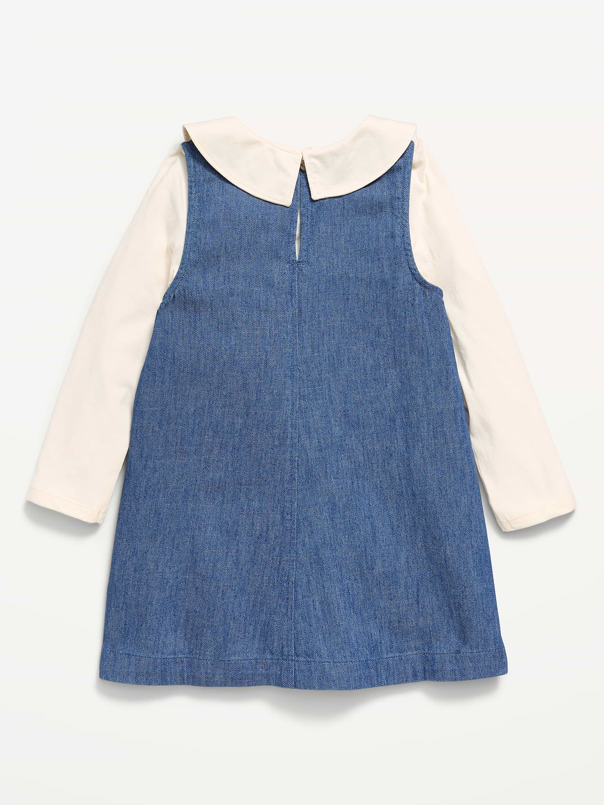 Image number 3 showing, Long-Sleeve Collared Top and Dress Set for Toddler Girls