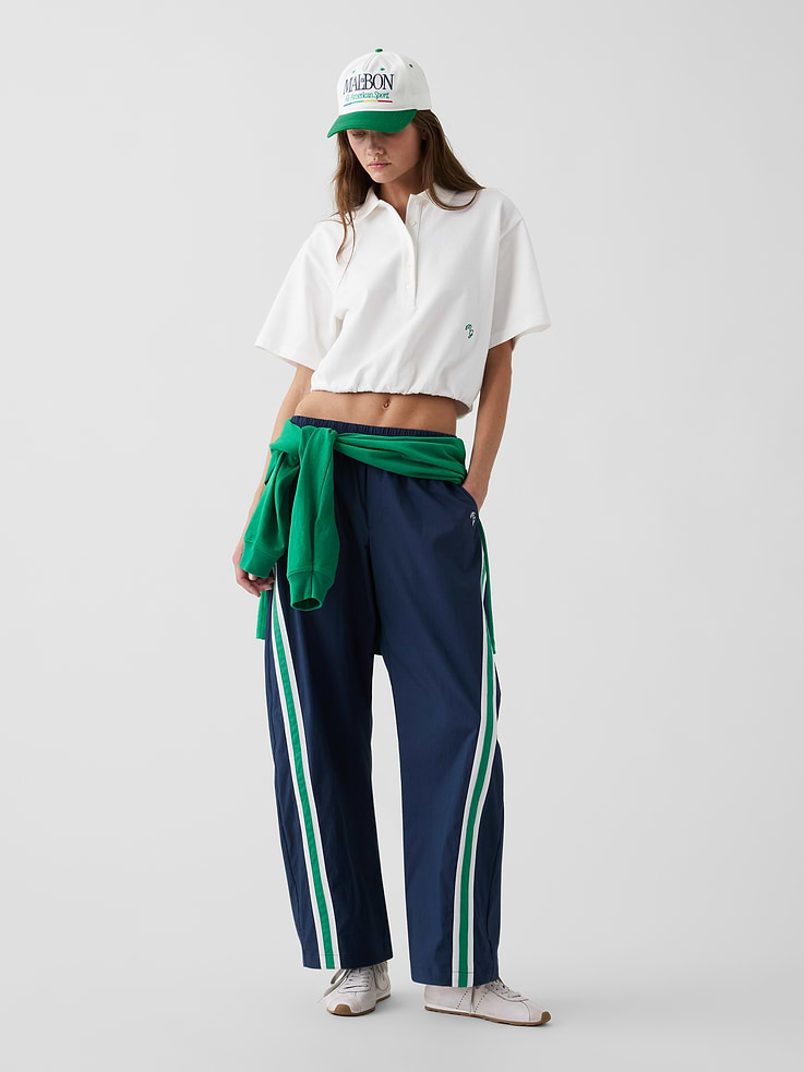 Image number 2 showing, Gap × Malbon Cinch Crop Polo Shirt