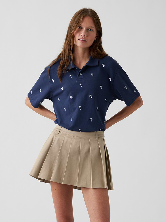 Gap × Malbon Relaxed Logo Polo Shirt
