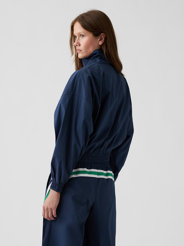 Image number 3 showing, Gap × Malbon Textured Poplin Windbreaker
