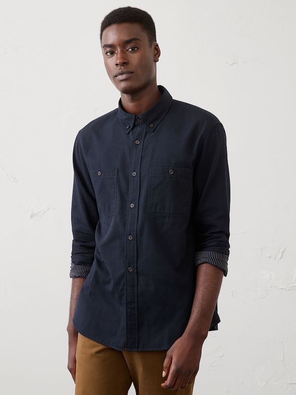 Standard-Fit Soft Double Weave Shirt