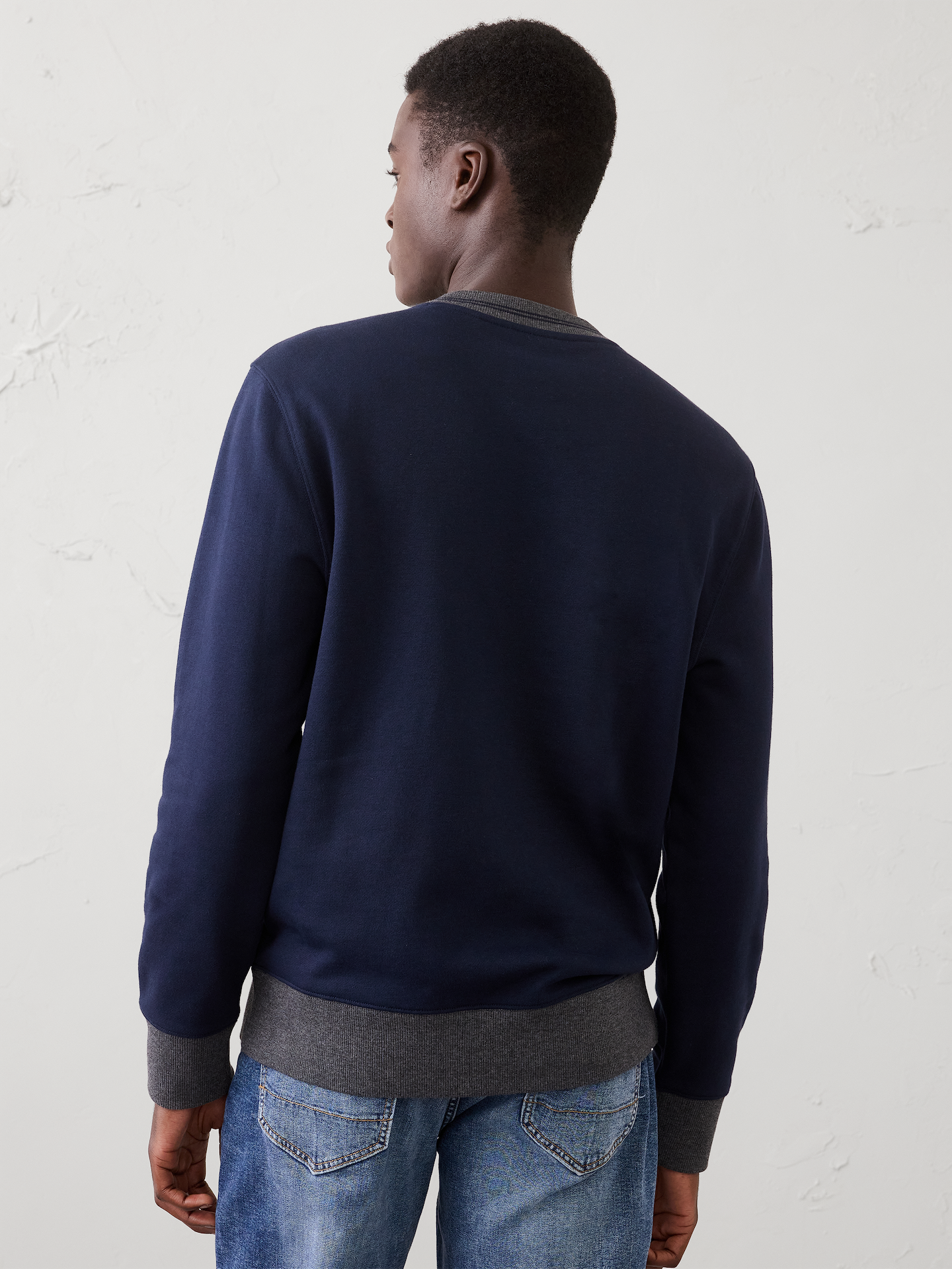 Image number 2 showing, Fleece Ringer Crew-Neck Sweatshirt