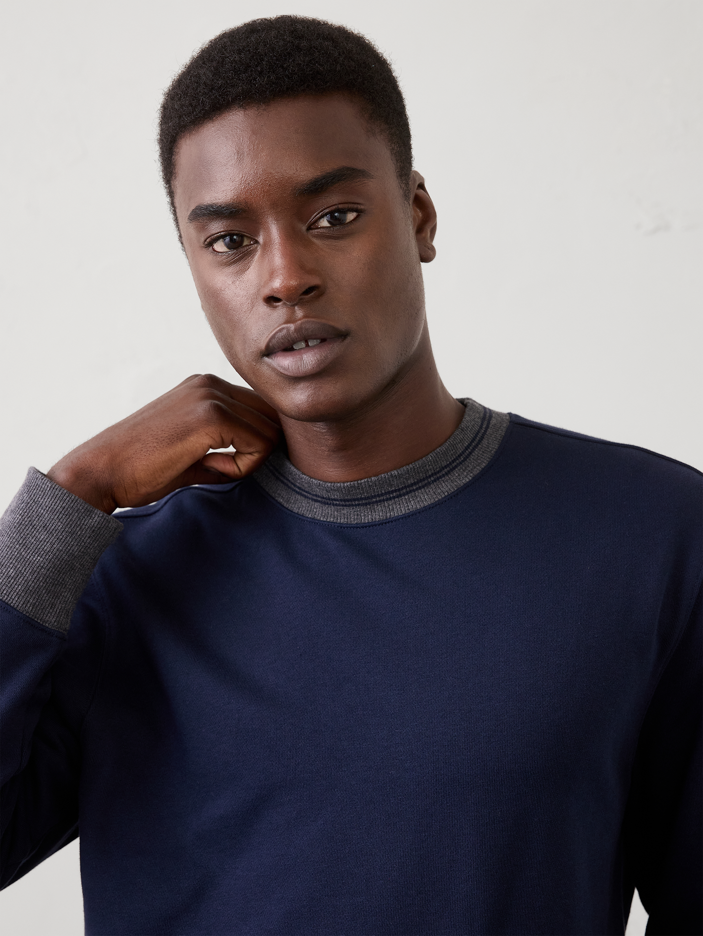 Image number 3 showing, Fleece Ringer Crew-Neck Sweatshirt