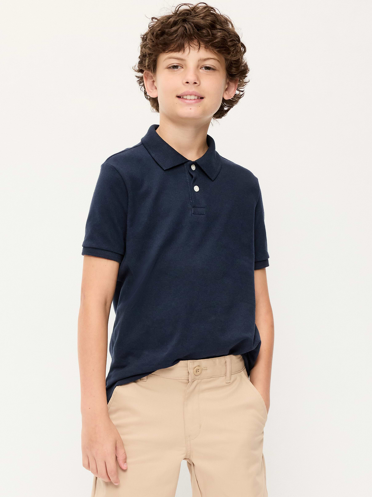 Image number 1 showing, School Uniform Pique Polo Shirt for Boys