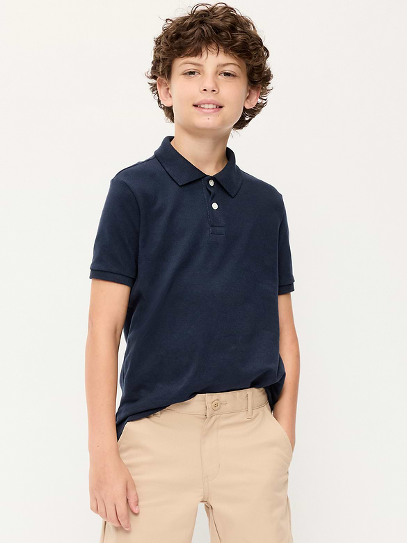 School Uniform Pique Polo Shirt for Boys