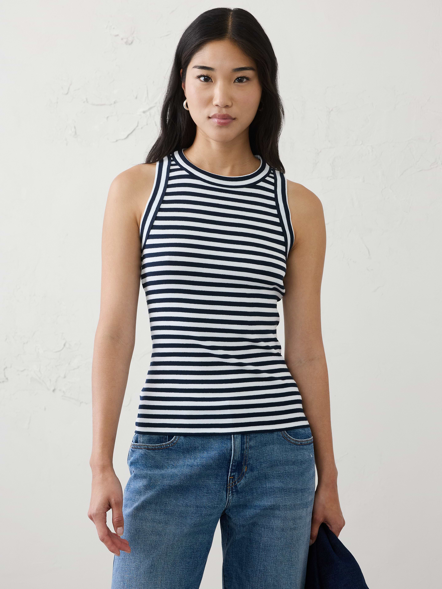 Image number 1 showing, Ribbed Racer Tank