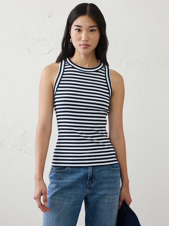 Ribbed Racer Tank