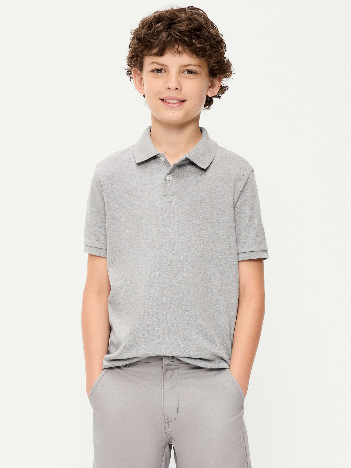 Image number 1 showing, School Uniform Pique Polo Shirt for Boys
