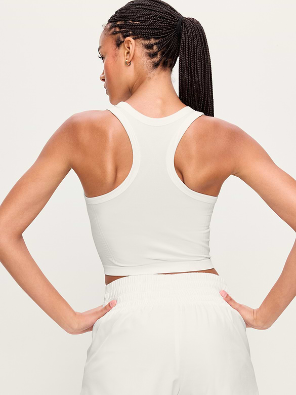 Seamless Fitted High-Neck Crop Top